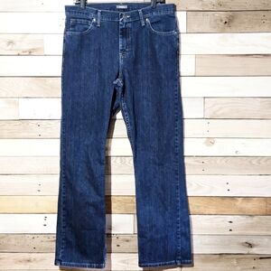 Cabela’s Straight Leg Jeans Womens 10 Regular Dark Wash Stretch Denim High Rise